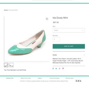 B.A.I.T. Teal Ida pumps, 7, new in box